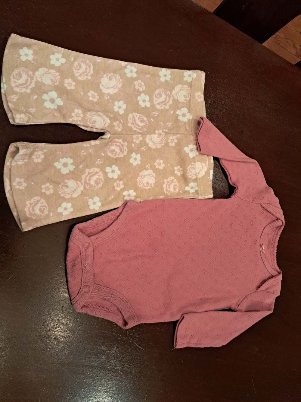Tahari Baby Pink Floral Pajama Top